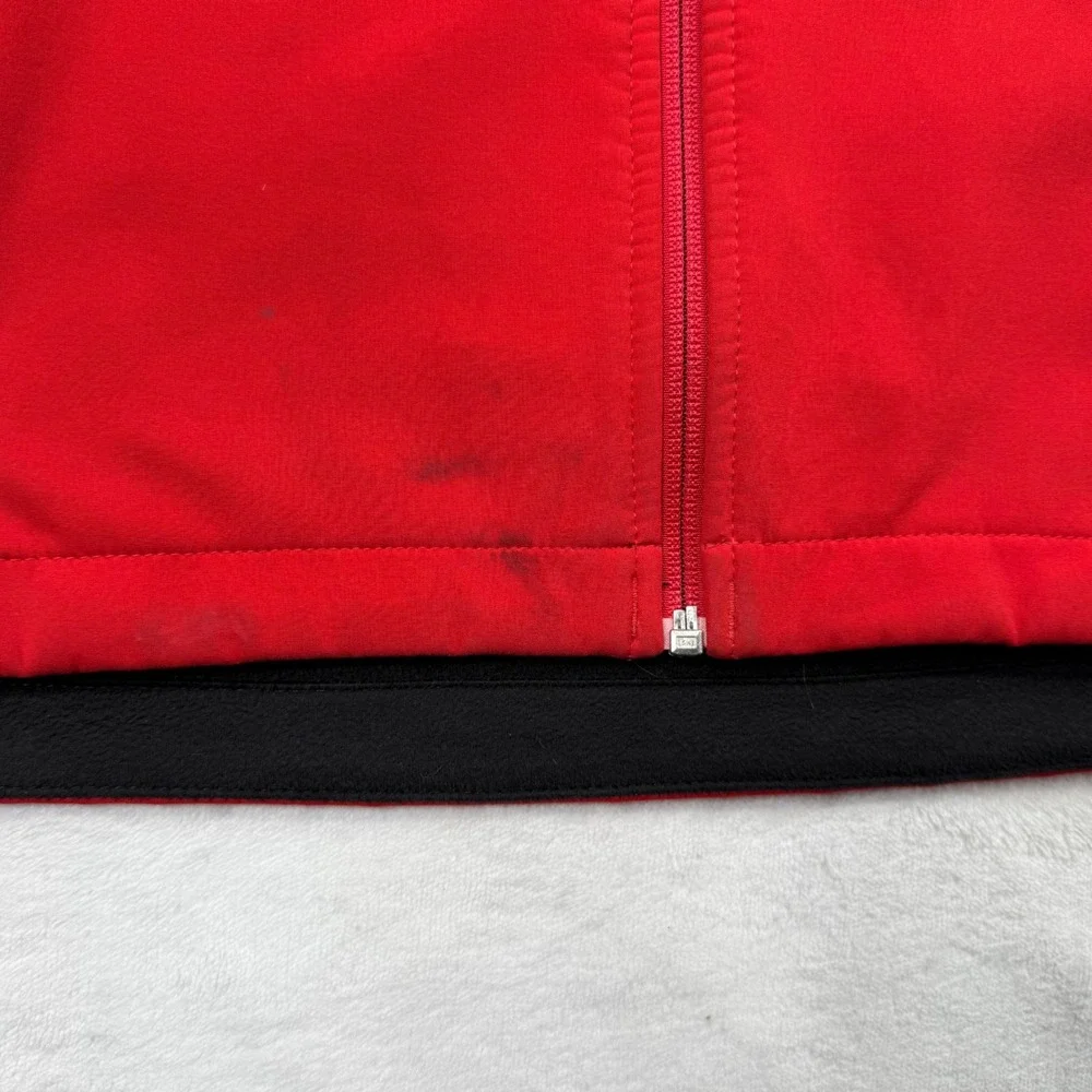 The North Face Mens Apex Bionic Softshell Jacket Red Black Full Zip Large